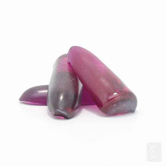 Reddish Purple (Rubellite) #67 Lab Created Corundum Sapphire Faceting Rough for Gem Cutting - Various Sizes - Split Boule