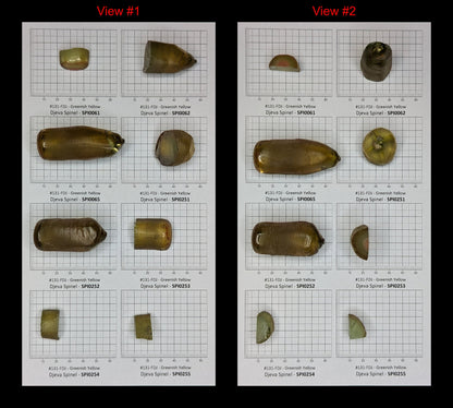 Greenish Yellow #131-Djeva Lab Created Spinel Faceting Rough for Gem Cutting - Various Sizes