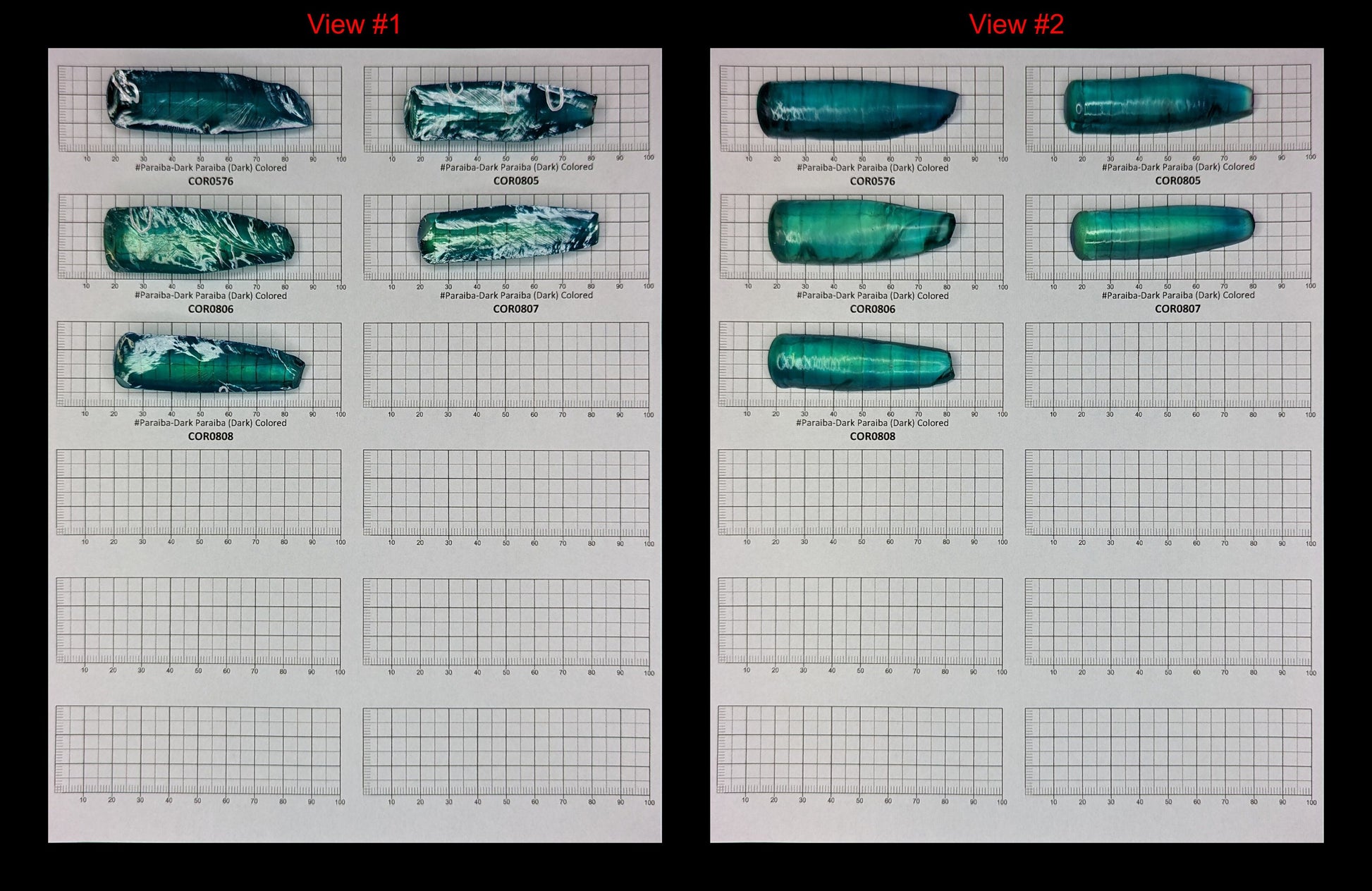 Dark Paraiba Colored Lab Created Corundum Sapphire Faceting Rough for Gem Cutting - Various Sizes