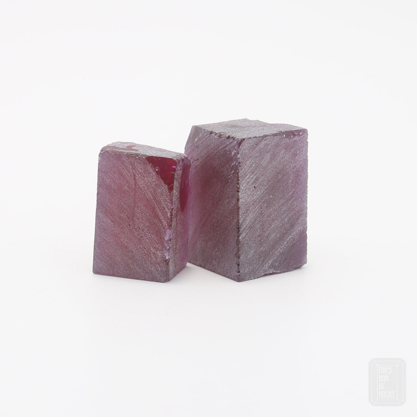 Light Ruby (Included) Nanosital Synthetic Lab Created Faceting Rough for Gem Cutting - #Z-249 - Various Sizes