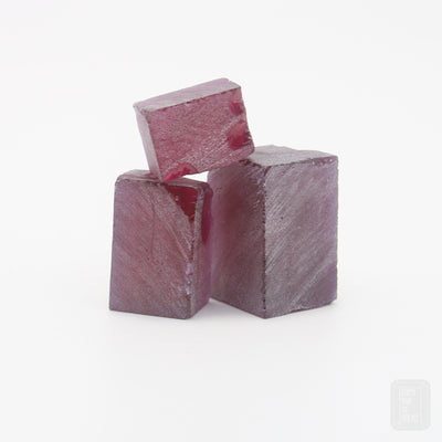 Light Ruby (Included) Nanosital Synthetic Lab Created Faceting Rough for Gem Cutting - #Z-249 - Various Sizes