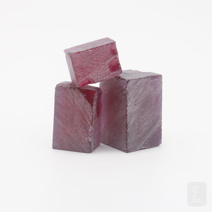 Light Ruby (Included) Nanosital Synthetic Lab Created Faceting Rough for Gem Cutting - #Z-249 - Various Sizes