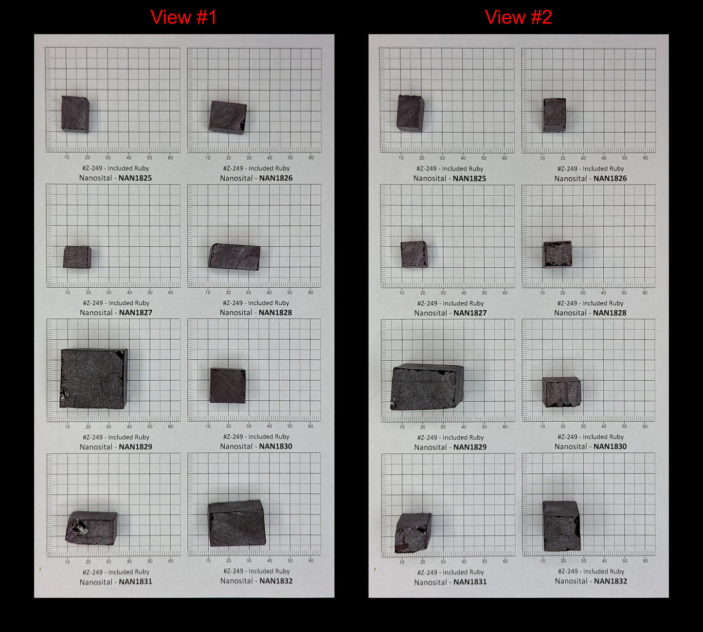 Light Ruby (Included) Nanosital Synthetic Lab Created Faceting Rough for Gem Cutting - #Z-249 - Various Sizes