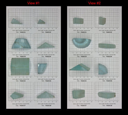 Paraiba Colored Garnet Yb:YAG Faceting Rough for Gem Cutting - Various Sizes