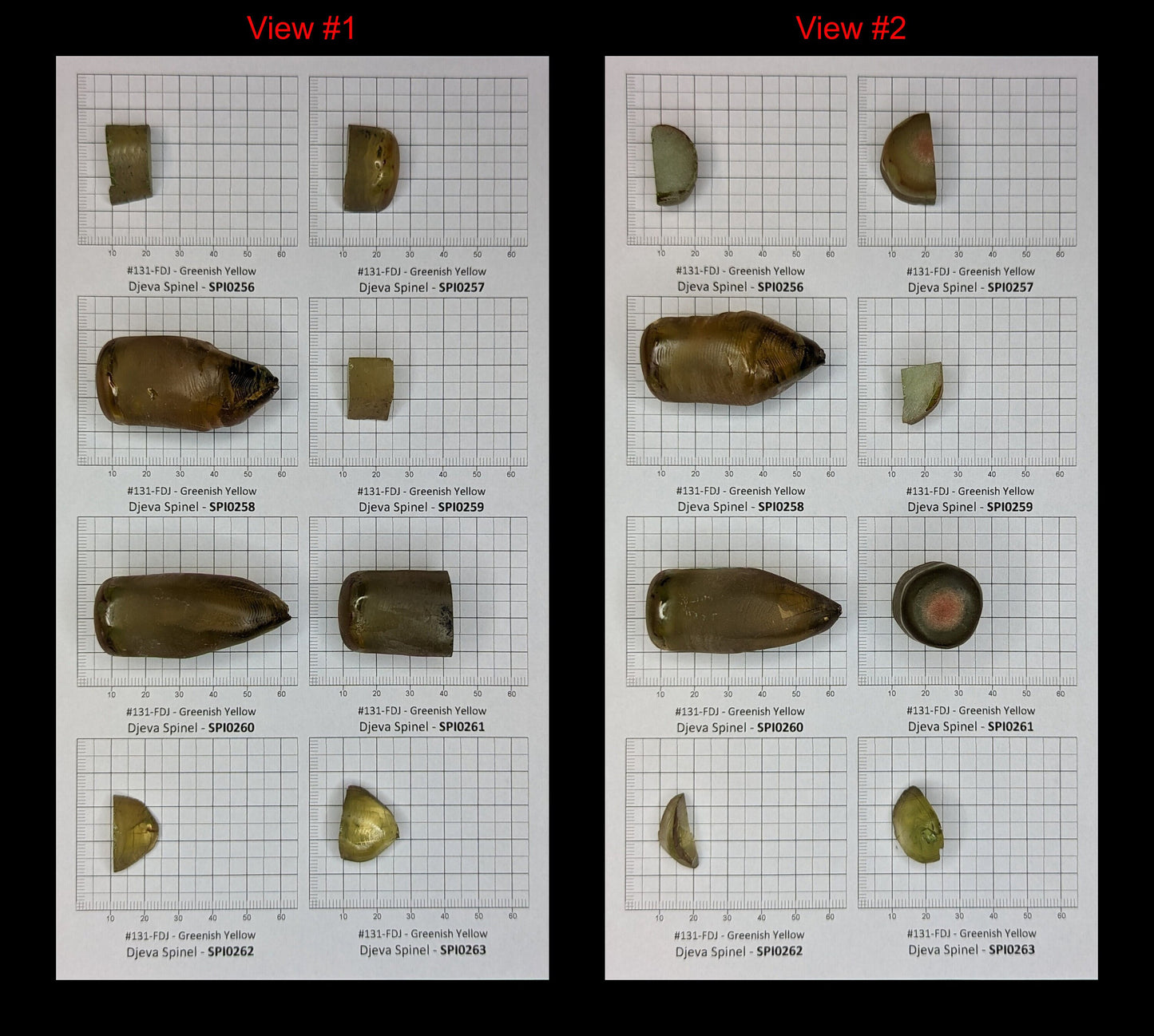 Greenish Yellow #131-Djeva Lab Created Spinel Faceting Rough for Gem Cutting - Various Sizes