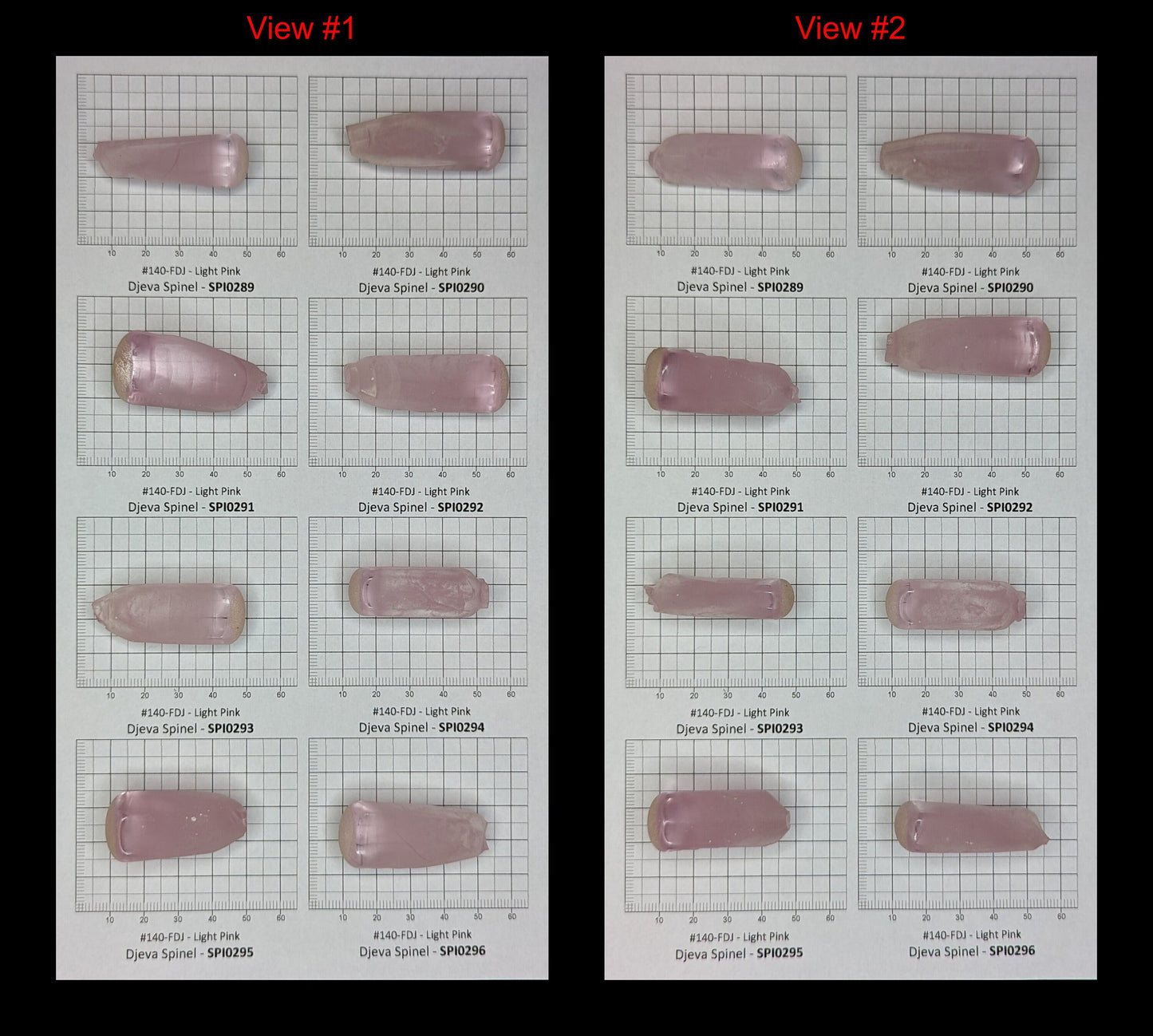 Pink #140-Djeva Lab Created Spinel Faceting Rough for Gem Cutting - Various Sizes