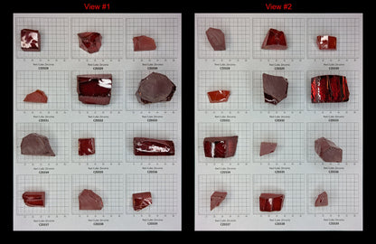 Red Cubic Zirconia Faceting Rough for Gem Cutting - Various Sizes