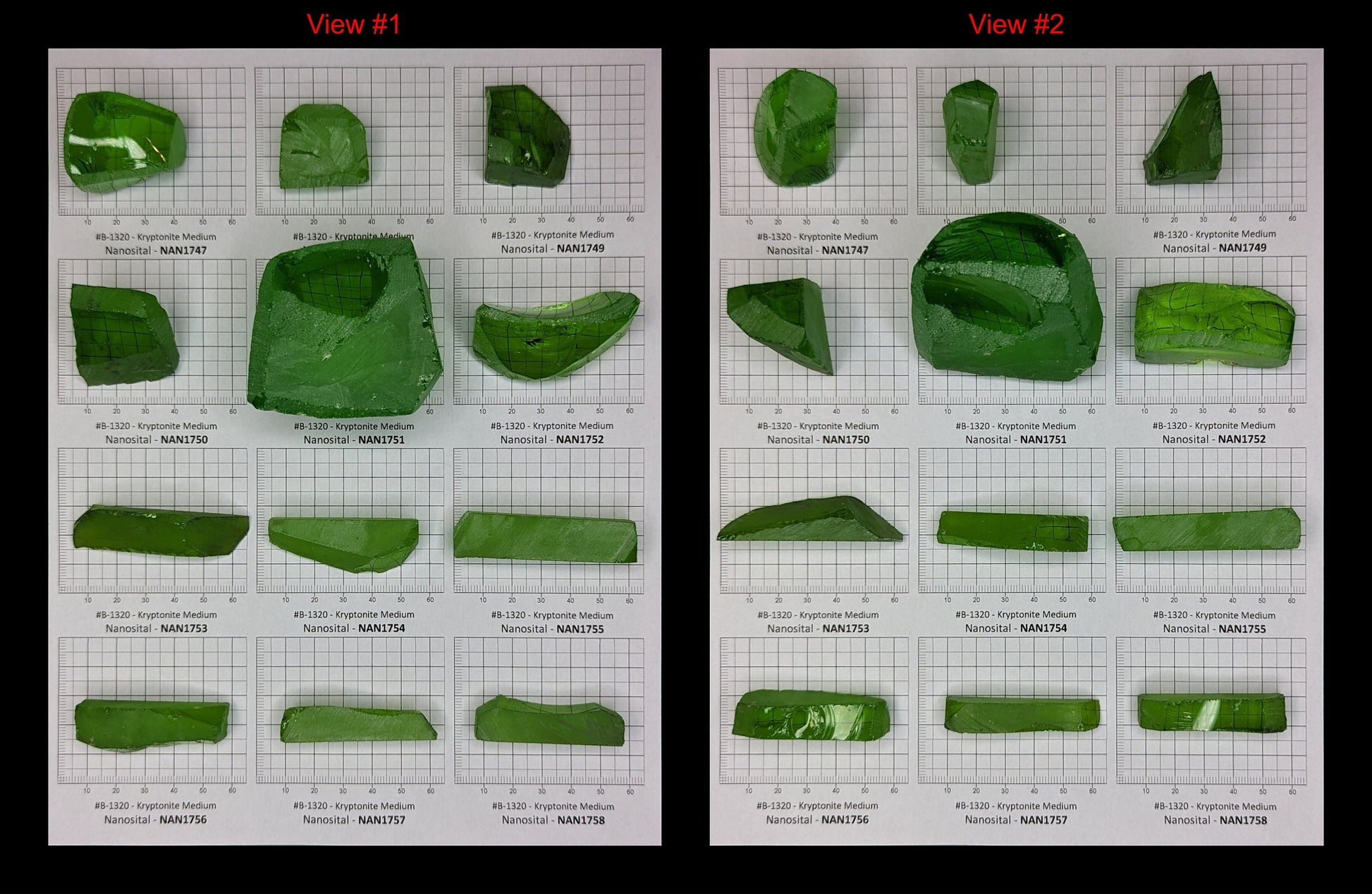 Medium Kryptonite Nanosital Synthetic Lab Created Faceting Rough for Gem Cutting - #B-1320 - Various Sizes