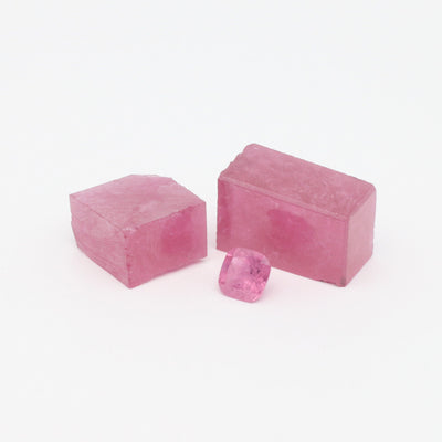 Nanosital Simulated Kunzite (Included)  Lab Created Faceting Rough for Gem Cutting - #Z-8483 - Various Sizes #BEGIN
