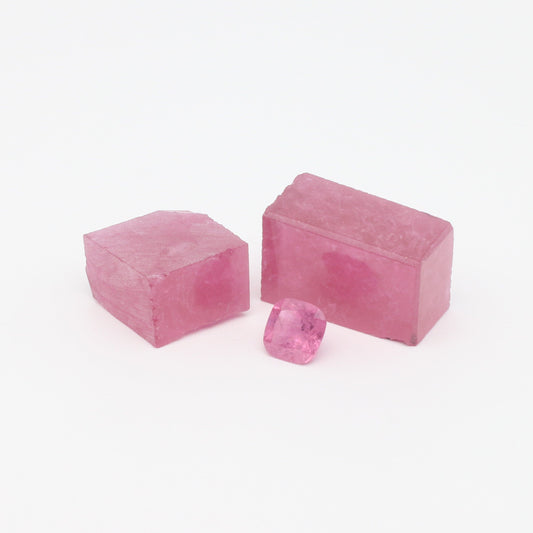 Nanosital Simulated Kunzite (Included)  Lab Created Faceting Rough for Gem Cutting - #Z-8483 - Various Sizes #BEGIN