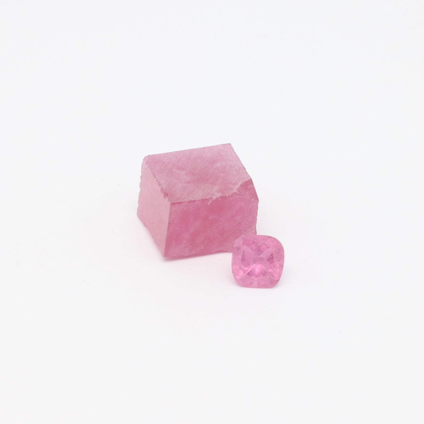 Nanosital Simulated Kunzite (Included)  Lab Created Faceting Rough for Gem Cutting - #Z-8483 - Various Sizes #BEGIN