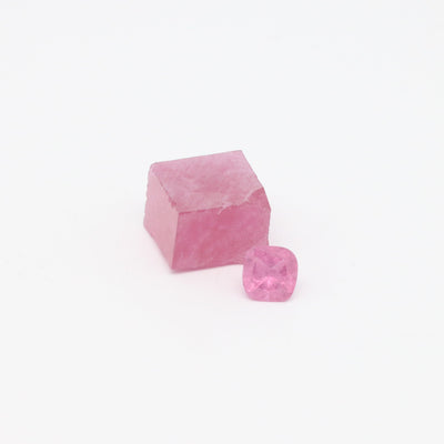 Nanosital Simulated Kunzite (Included)  Lab Created Faceting Rough for Gem Cutting - #Z-8483 - Various Sizes #BEGIN