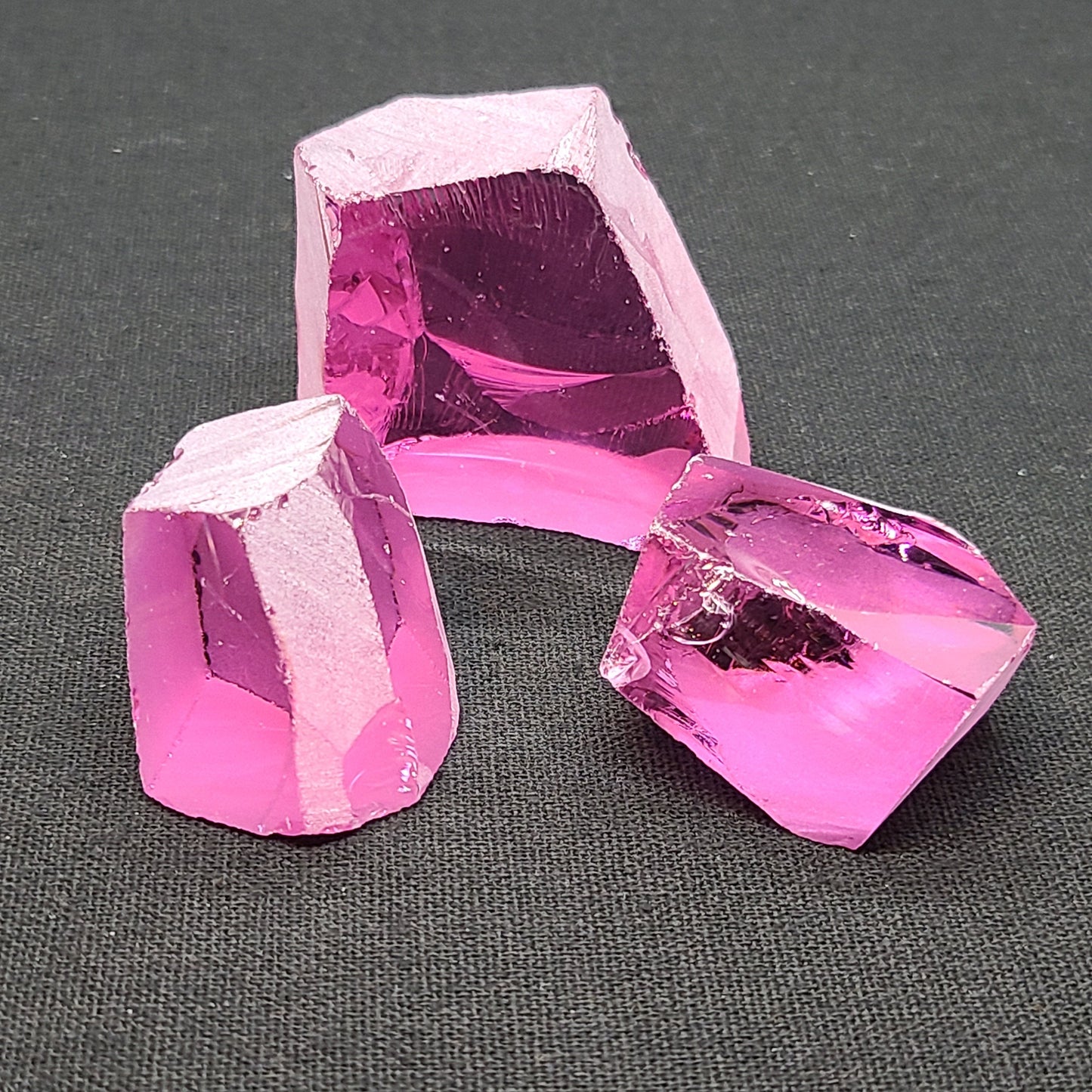 Nanosital Simulated Kunzite Lab Created Faceting Rough for Gem Cutting - #A-4572 - Various Sizes #BEGIN