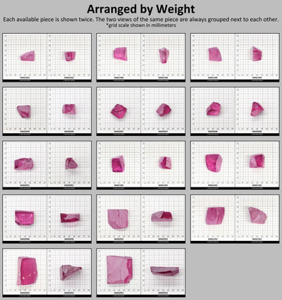 Nanosital Simulated Kunzite Lab Created Faceting Rough for Gem Cutting - #A-4572 - Various Sizes #BEGIN
