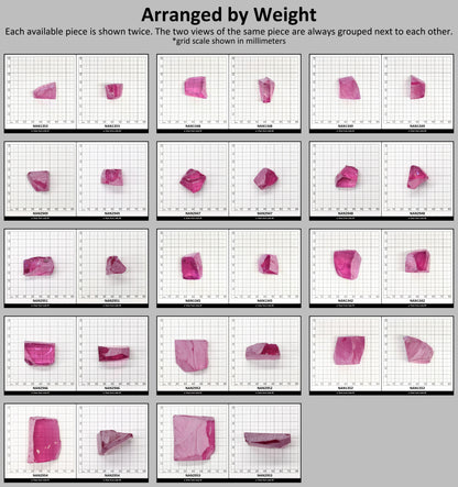 Nanosital Simulated Kunzite Lab Created Faceting Rough for Gem Cutting - #A-4572 - Various Sizes #BEGIN