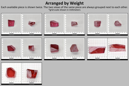 Nanosital Simulated Kunzite Lab Created Faceting Rough for Gem Cutting - #A-8483 - Various Sizes : #BEGIN