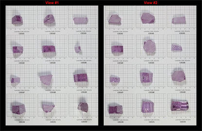 Lavender Cubic Zirconia Faceting Rough for Gem Cutting - Various Sizes #BEGIN