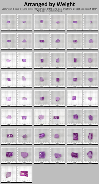 Lavender Cubic Zirconia Faceting Rough for Gem Cutting - Various Sizes #BEGIN