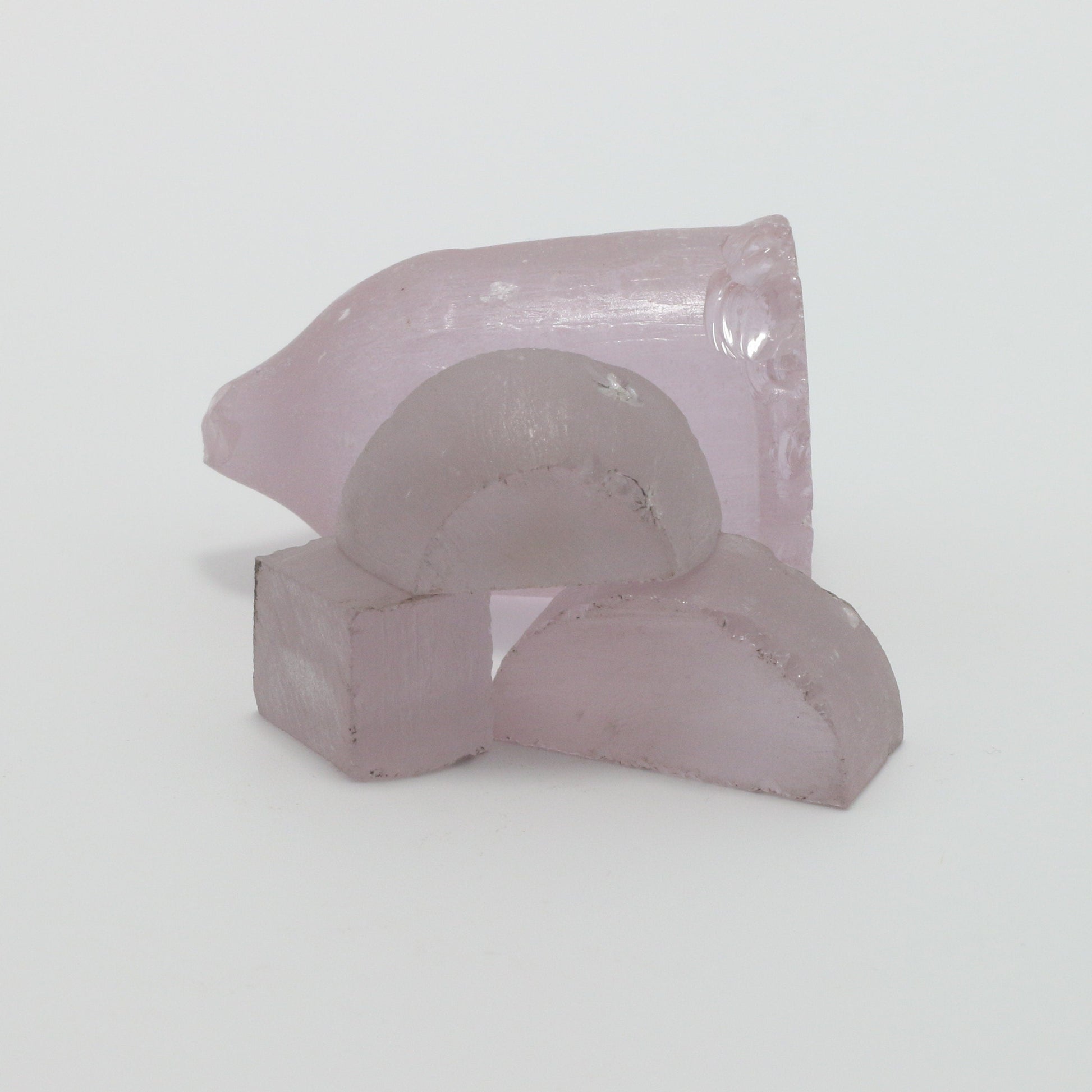 Lavender Nd:YAG Faceting Rough for Gem Cutting - Various Sizes #BEGIN