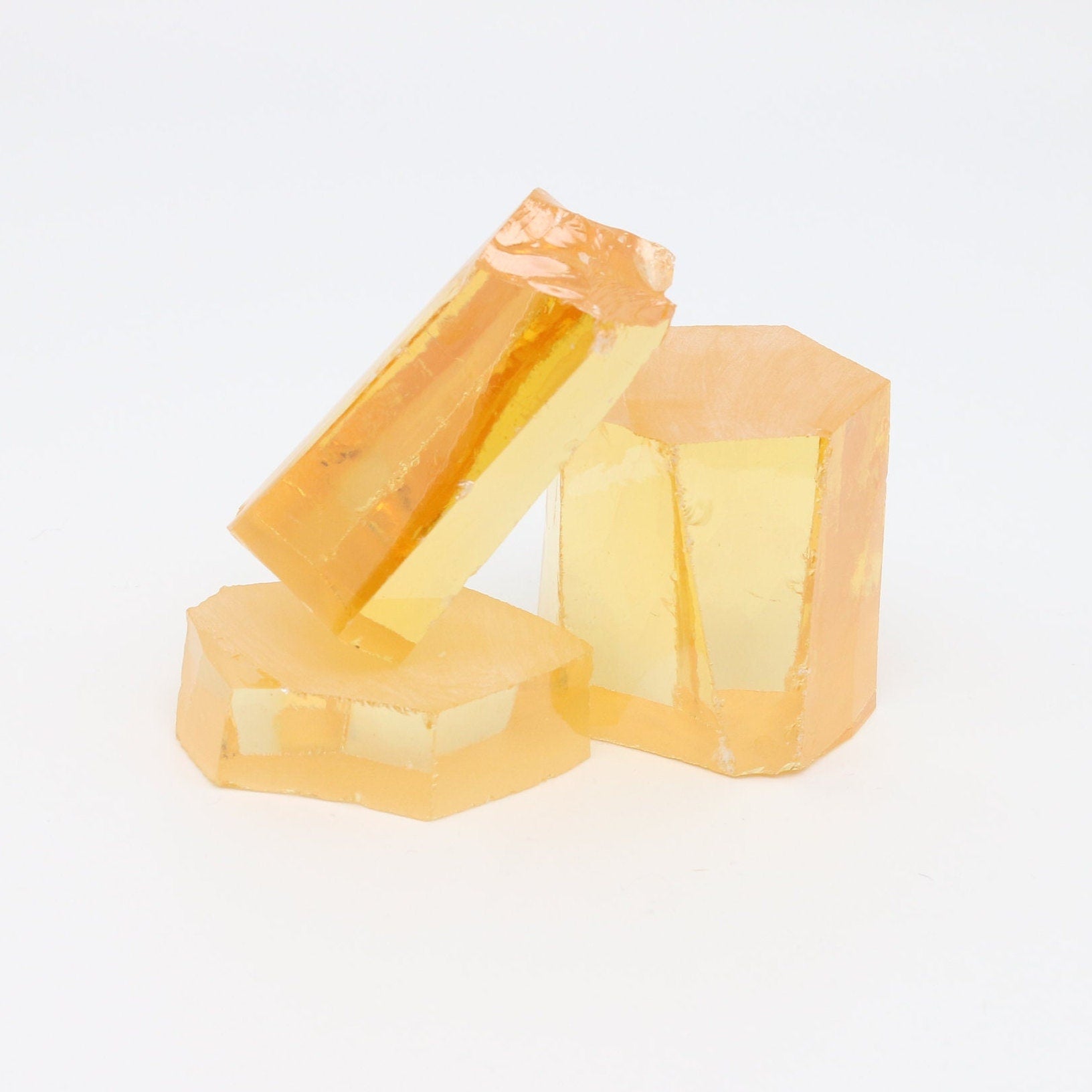 Lemon Cubic Zirconia Faceting Rough for Gem Cutting - Various Sizes #BEGIN