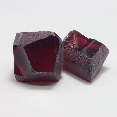 Nanosital Simulated Light Bordeaux Lab Created Faceting Rough for Gem Cutting - #A-7859 - Various Sizes #BEGIN