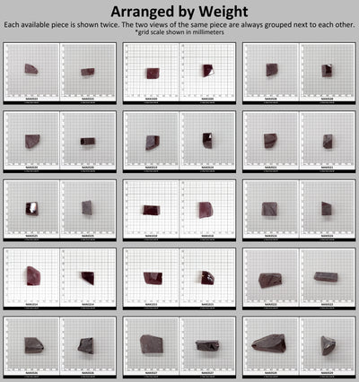 Nanosital Simulated Light Bordeaux Lab Created Faceting Rough for Gem Cutting - #A-7859 - Various Sizes #BEGIN