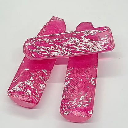 Light Bright Pink #2 Lab Created Corundum Sapphire Faceting Rough for Gem Cutting - Various Sizes - Split Boule #BEGIN