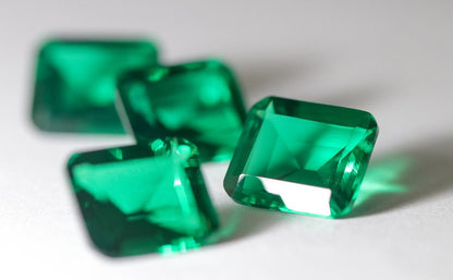 Nanosital Simulated Light Emerald Lab Created Faceting Rough for Gem Cutting - #0/3 - Various Sizes #BEGIN