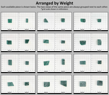 Nanosital Simulated Light Emerald Lab Created Faceting Rough for Gem Cutting - #0/3 - Various Sizes #BEGIN