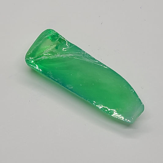Light Green #73 Lab Created Corundum Sapphire Faceting Rough for Gem Cutting - Various Sizes - Split Boule #BEGIN