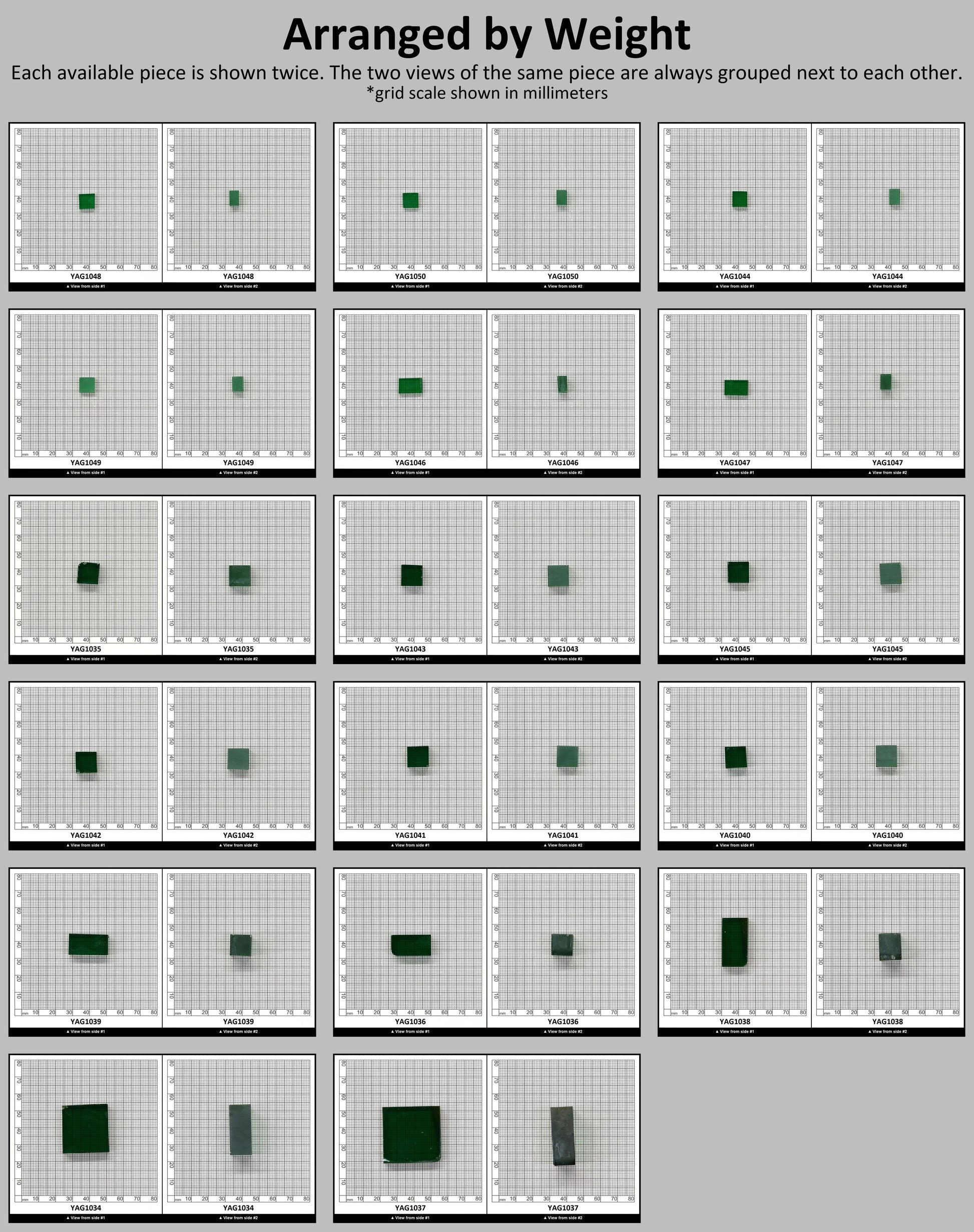 Light Green YAG Polycrystalline (Ceramic) Faceting Rough : #BEGIN