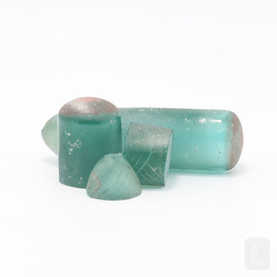 Light Paraiba Blue #135-Djeva Lab Created Spinel Faceting Rough for Gem Cutting - Various Sizes #BEGIN