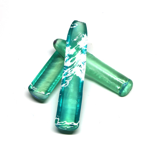 Light Paraiba Colored Lab Created Corundum Sapphire Faceting Rough for Gem Cutting - Various Sizes #BEGIN