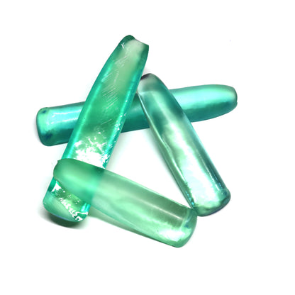 Light Paraiba Colored Lab Created Corundum Sapphire Faceting Rough for Gem Cutting - Various Sizes #BEGIN