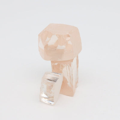 Light Peach Diamond Cubic Zirconia Faceting Rough for Gem Cutting - Various Sizes #BEGIN