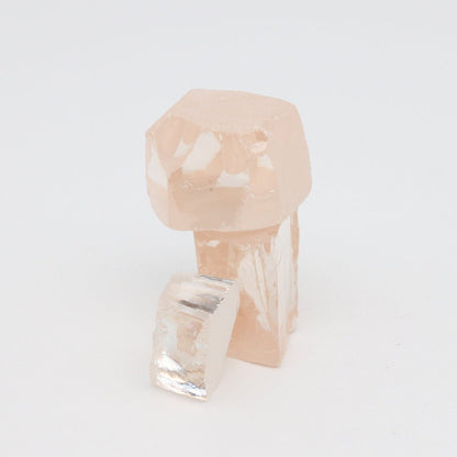 Light Peach Diamond Cubic Zirconia Faceting Rough for Gem Cutting - Various Sizes #BEGIN