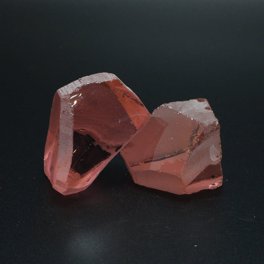 Nanosital Simulated Light Pink Morganite Lab Created Faceting Rough for Gem Cutting - #28 - Various Sizes #BEGIN