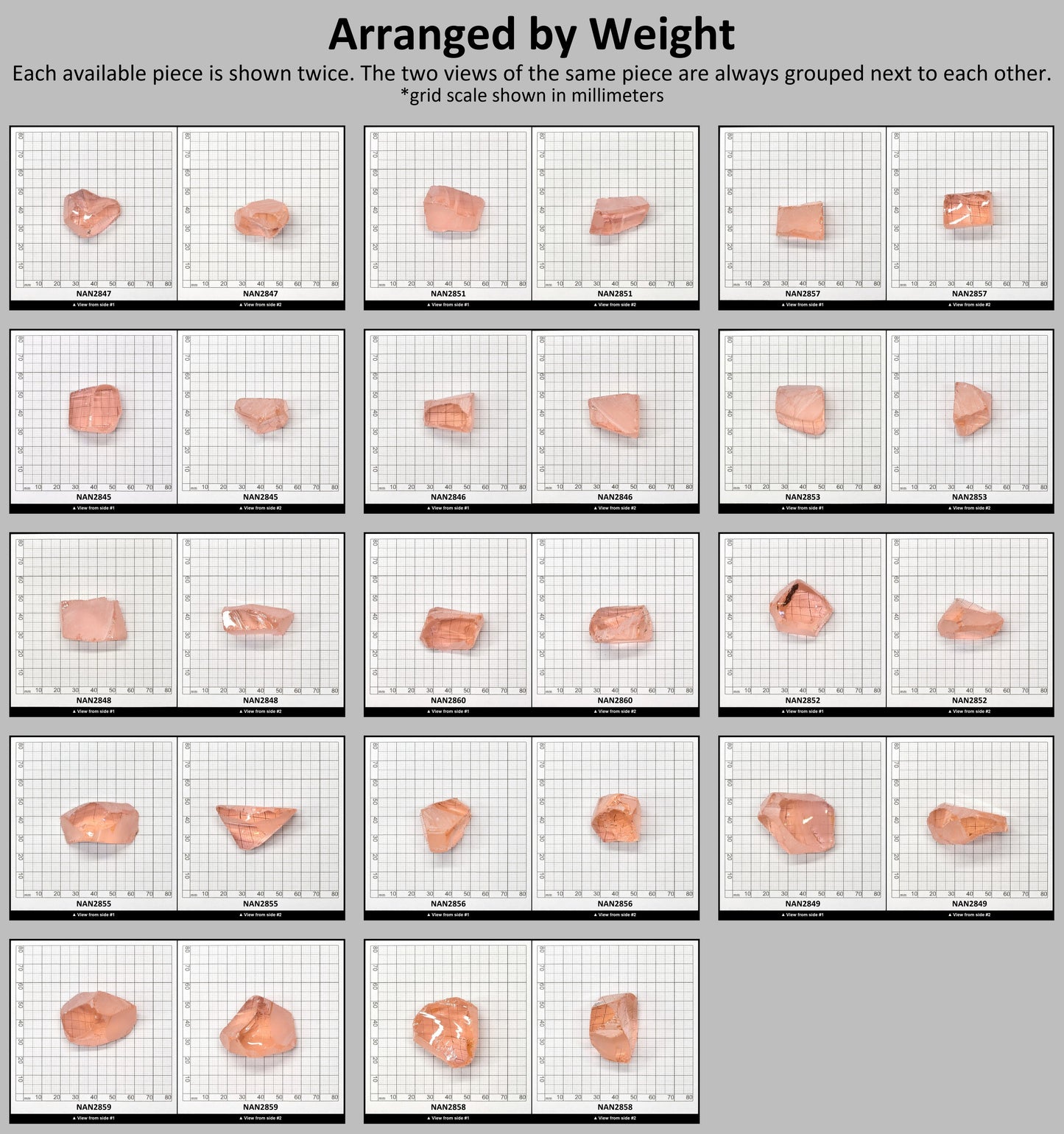Nanosital Simulated Light Pink Morganite Lab Created Faceting Rough for Gem Cutting - #28 - Various Sizes #BEGIN