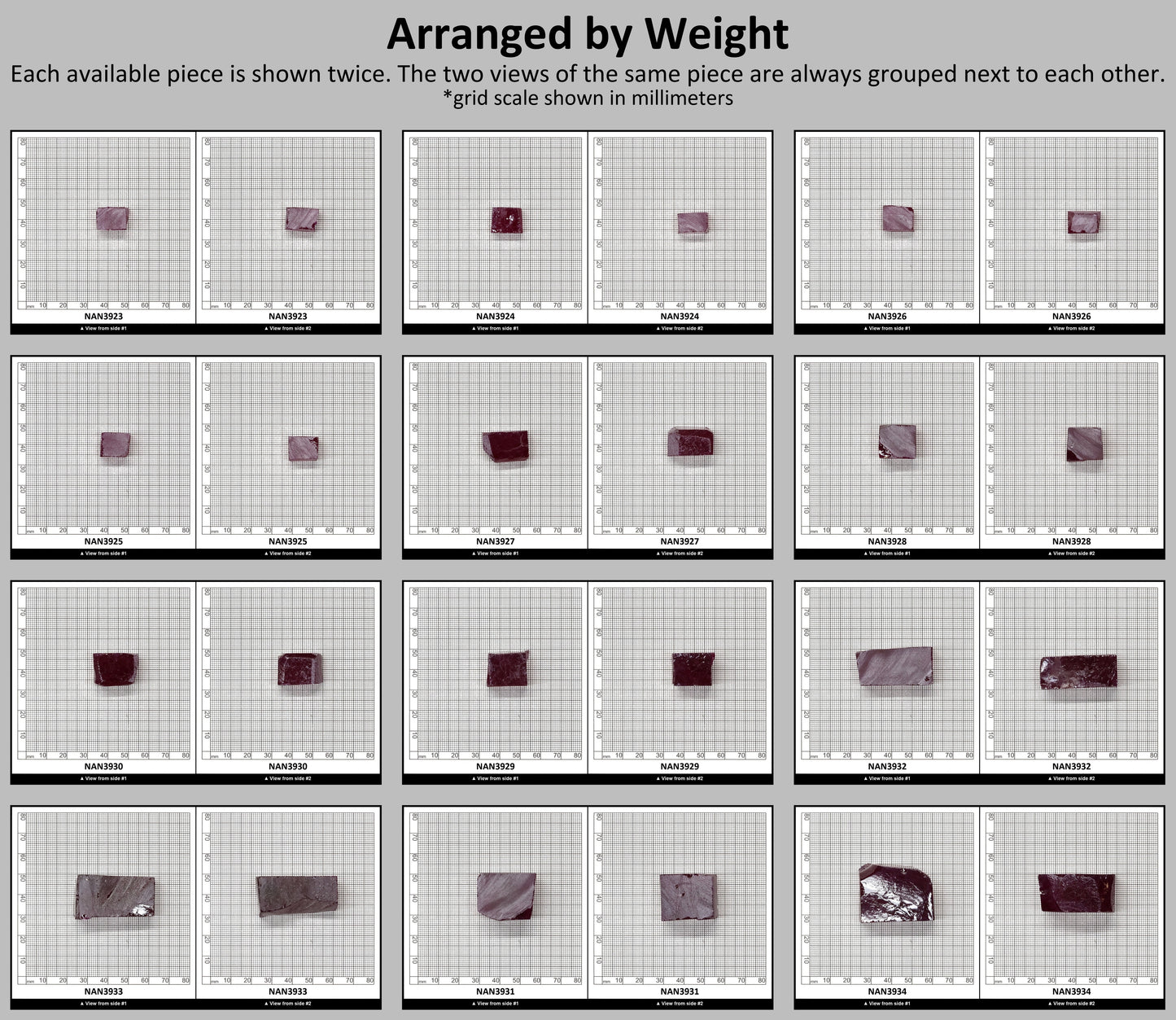 Nanosital Simulated Light Ruby (Included)  Lab Created Faceting Rough for Gem Cutting - #Z-249 - Various Sizes : #BEGIN