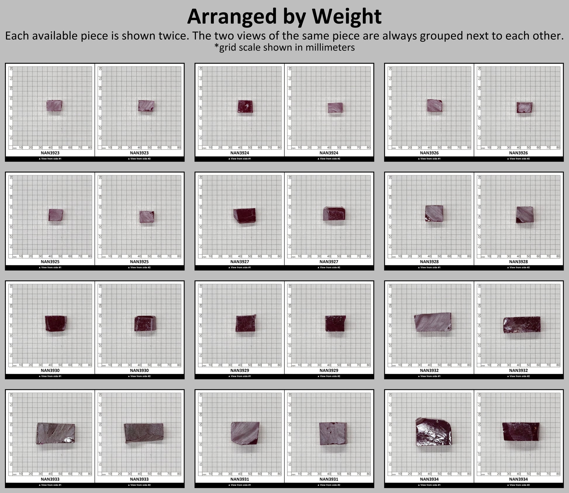 Nanosital Simulated Light Ruby (Included)  Lab Created Faceting Rough for Gem Cutting - #Z-249 - Various Sizes : #BEGIN
