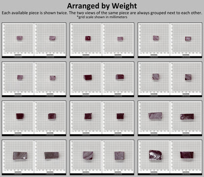 Nanosital Simulated Light Ruby (Included)  Lab Created Faceting Rough for Gem Cutting - #Z-249 - Various Sizes : #BEGIN