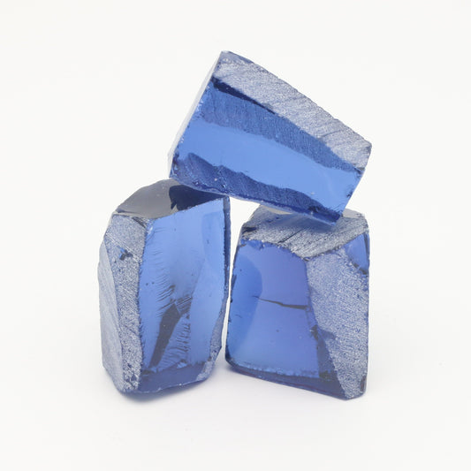 Nanosital Simulated Light Tanzanite Lab Created Faceting Rough for Gem Cutting - #A-146 - Various Sizes #BEGIN