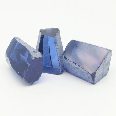 Nanosital Simulated Light Tanzanite Lab Created Faceting Rough for Gem Cutting - #A-146 - Various Sizes #BEGIN