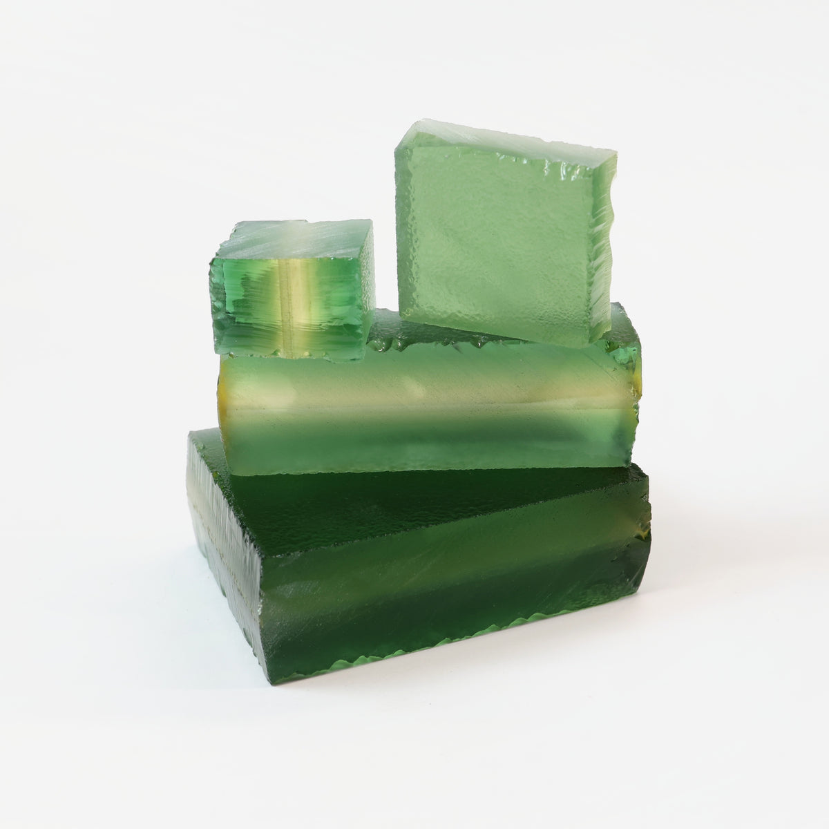 Light Yellow Green Hydrothermal Synthetic Quartz - Lab Created Faceting Rough : #BEGIN