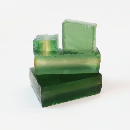 Light Yellow Green Hydrothermal Synthetic Quartz - Lab Created Faceting Rough : #BEGIN