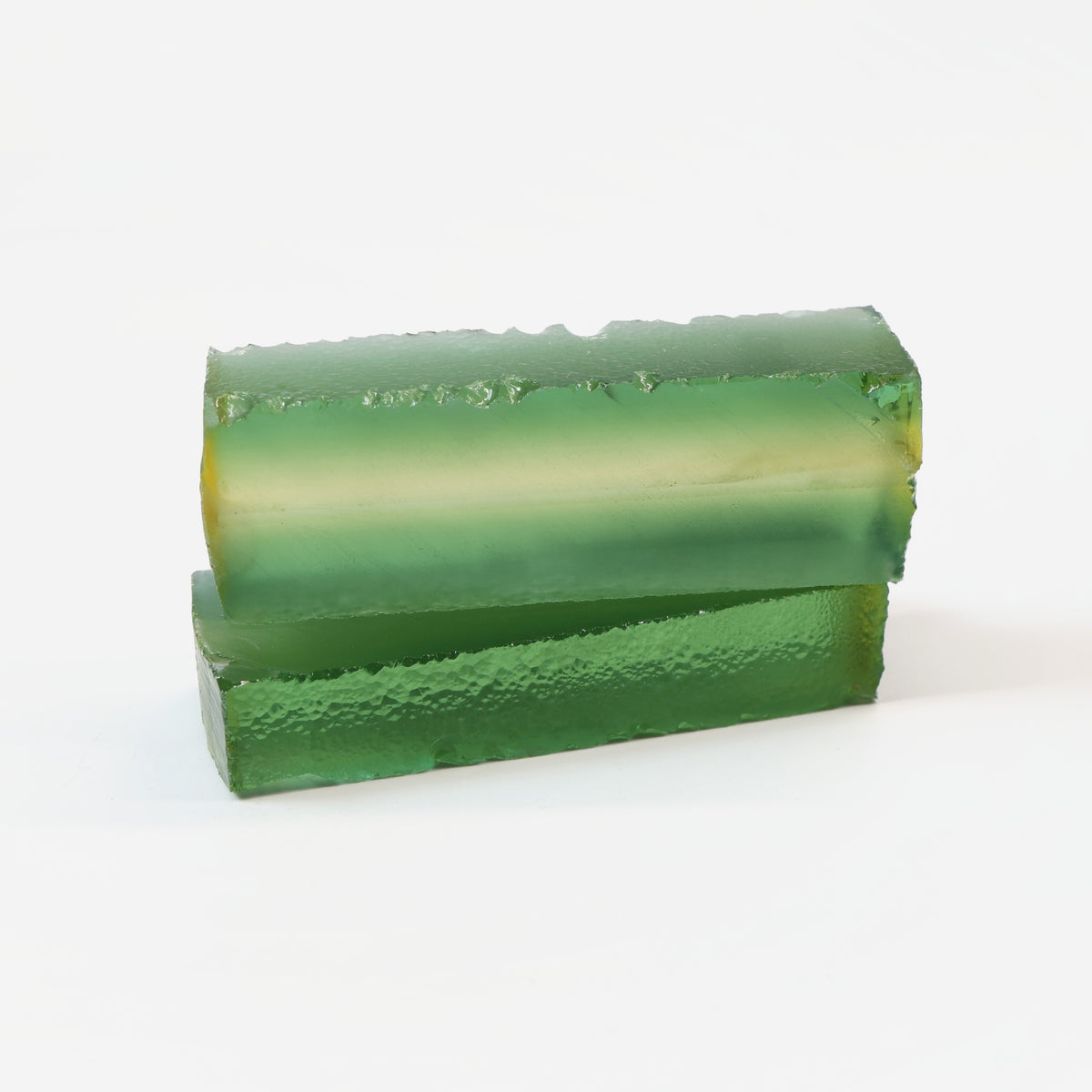 Light Yellow Green Hydrothermal Synthetic Quartz - Lab Created Faceting Rough : #BEGIN