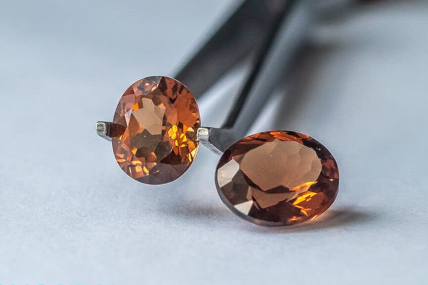 Nanosital Simulated Madeira Citrine Lab Created Faceting Rough for Gem Cutting - #4 - Various Sizes #BEGIN