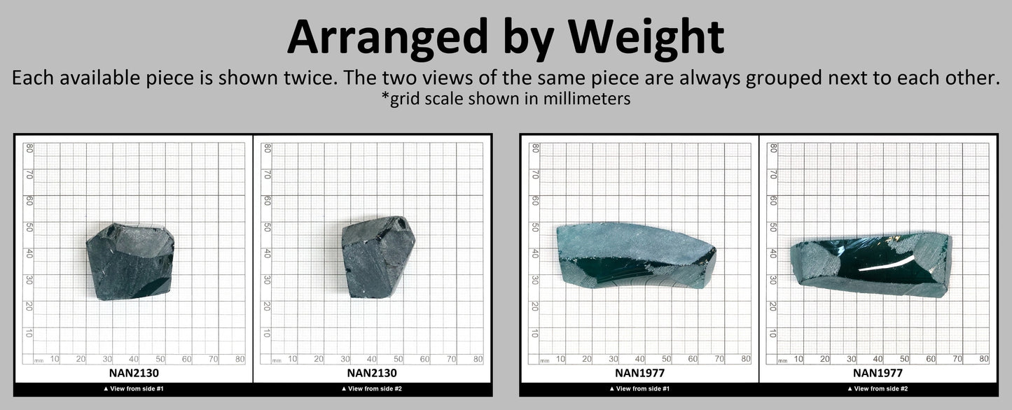 Nanosital Simulated Mars Emerald Lab Created Faceting Rough for Gem Cutting - #C-204 - Various Sizes #BEGIN