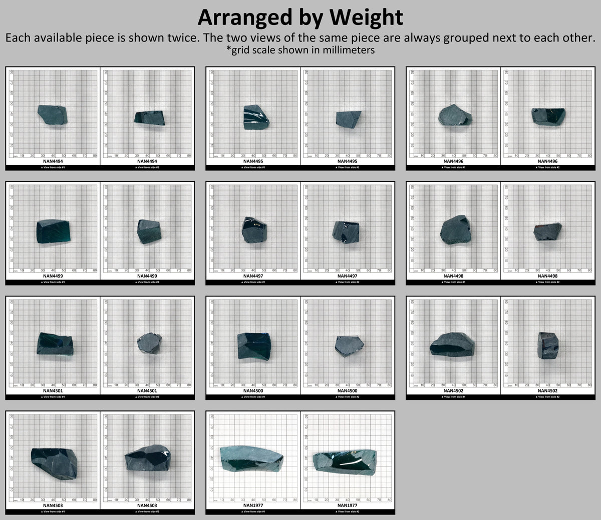 Nanosital Simulated Mars Emerald Lab Created Faceting Rough for Gem Cutting - #C-204 - Various Sizes : #BEGIN