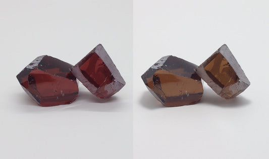 Nanosital Simulated Marsala Color Changing Lab Created Faceting Rough for Gem Cutting - #5 - Various Sizes #BEGIN